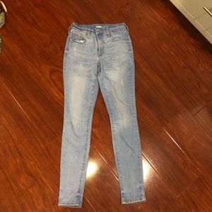 Blue high waisted jeans